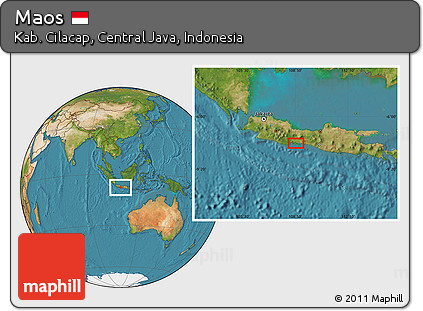 Satellite Location Map of Maos