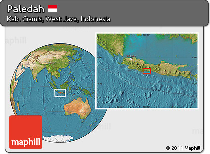 Satellite Location Map of Paledah