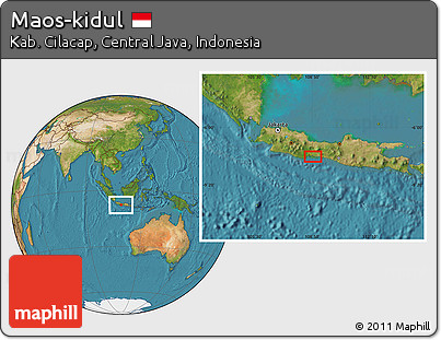 Satellite Location Map of Maos-kidul