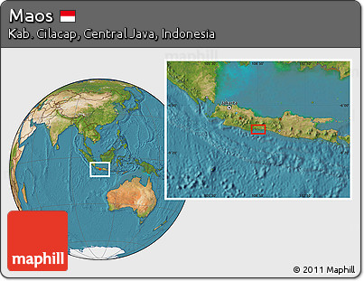 Satellite Location Map of Maos