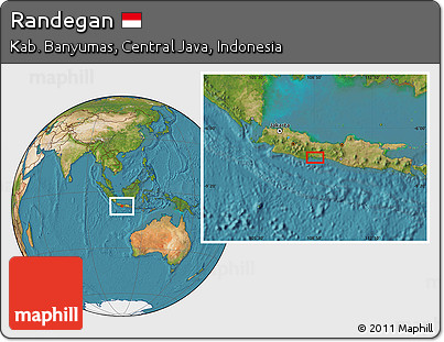 Satellite Location Map of Randegan