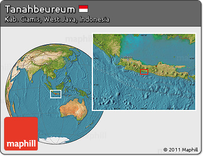 Satellite Location Map of Tanahbeureum