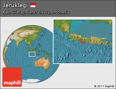 Satellite Location Map of Jeruklegi