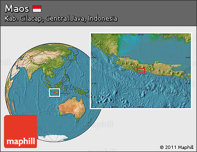 Satellite Location Map of Maos