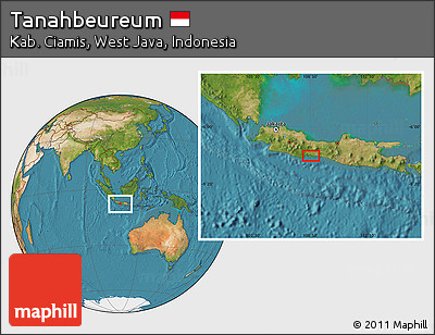 Satellite Location Map of Tanahbeureum