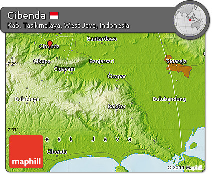 Physical Map of Cibenda