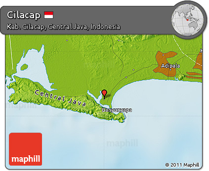 Physical Map of Cilacap