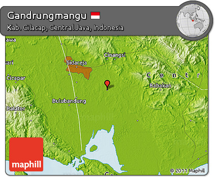 Physical Map of Gandrungmangu