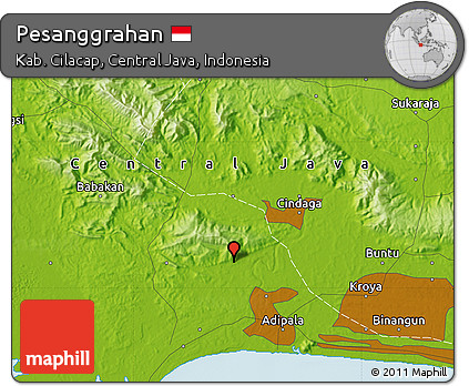 Physical Map of Pesanggrahan