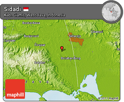 Physical Map of Sidadi
