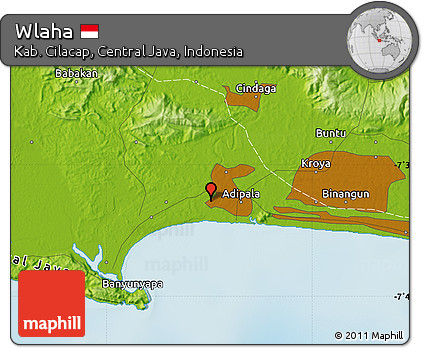 Physical Map of Wlaha