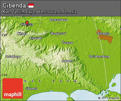Physical Map of Cibenda