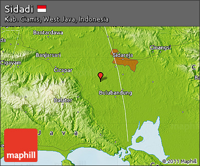 Physical Map of Sidadi