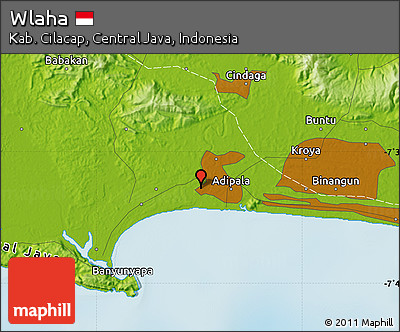 Physical Map of Wlaha