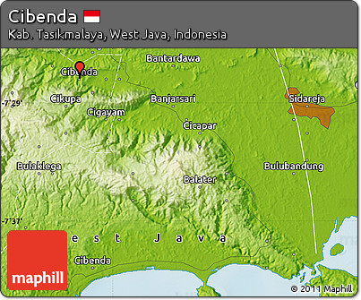 Physical Map of Cibenda