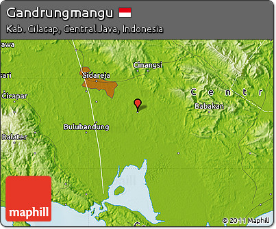 Physical Map of Gandrungmangu