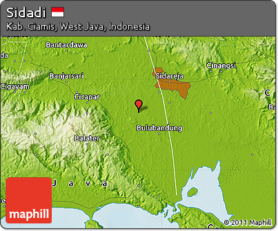 Physical Map of Sidadi