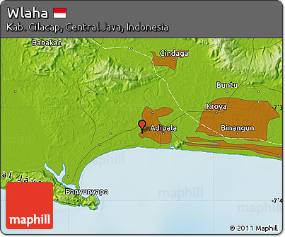 Physical Map of Wlaha