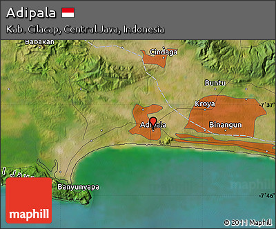 Satellite Map of Adipala