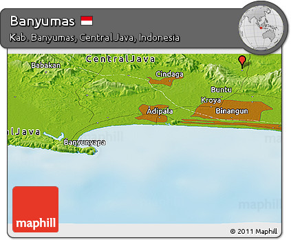 Physical Panoramic Map of Banyumas