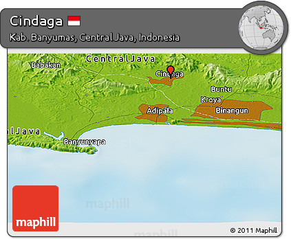 Physical Panoramic Map of Cindaga