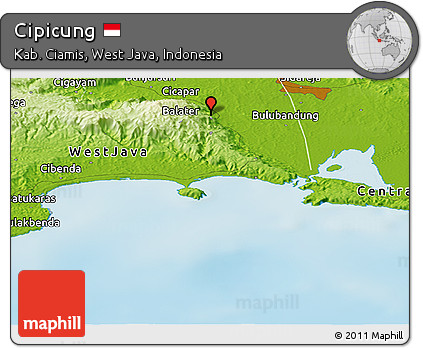 Physical Panoramic Map of Cipicung