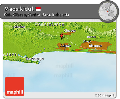 Physical Panoramic Map of Maos-kidul