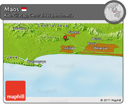 Physical Panoramic Map of Maos