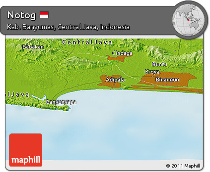 Physical Panoramic Map of Notog