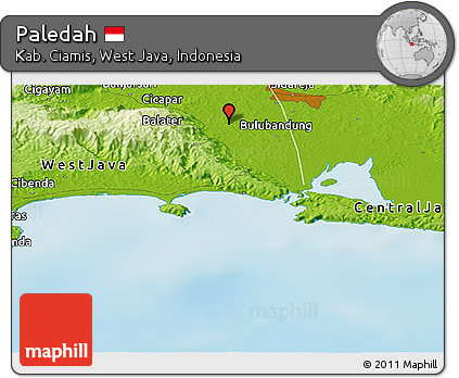 Physical Panoramic Map of Paledah