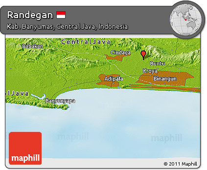Physical Panoramic Map of Randegan
