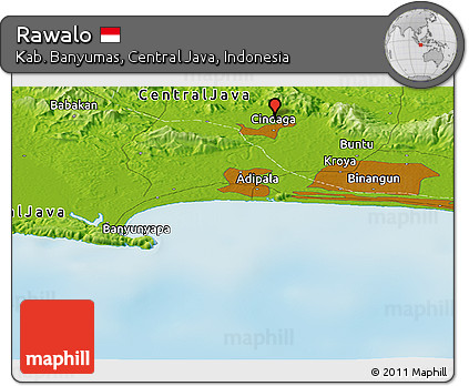 Physical Panoramic Map of Rawalo