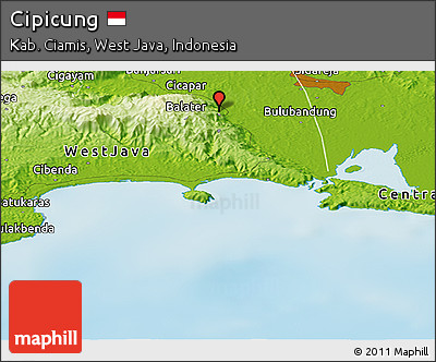 Physical Panoramic Map of Cipicung