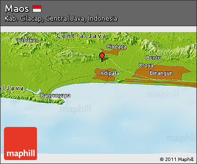 Physical Panoramic Map of Maos