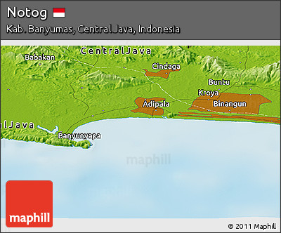 Physical Panoramic Map of Notog