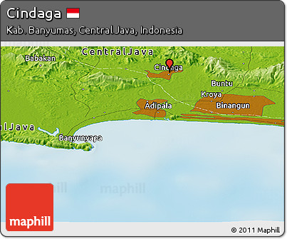 Physical Panoramic Map of Cindaga