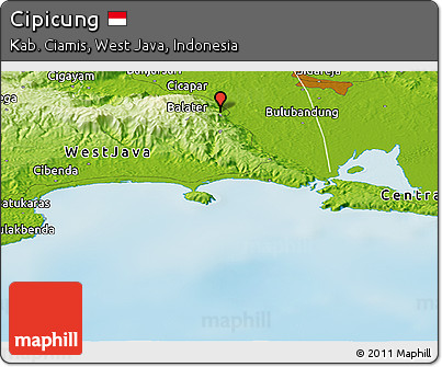 Physical Panoramic Map of Cipicung