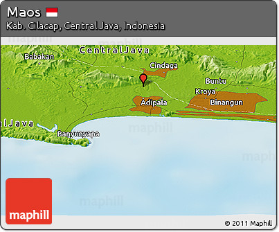 Physical Panoramic Map of Maos