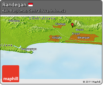 Physical Panoramic Map of Randegan