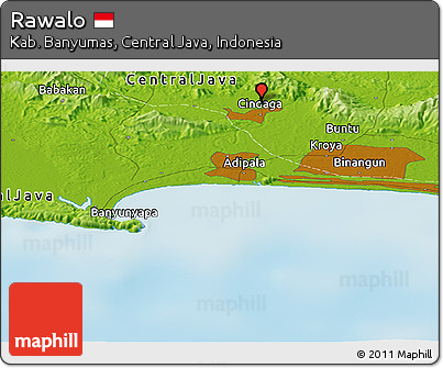 Physical Panoramic Map of Rawalo