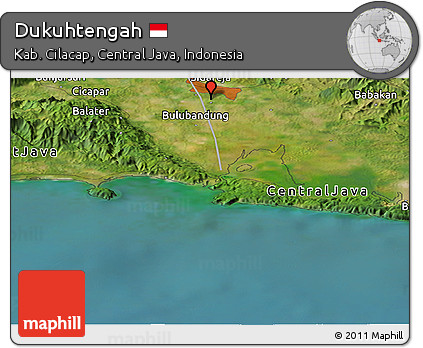 Satellite Panoramic Map of Dukuhtengah