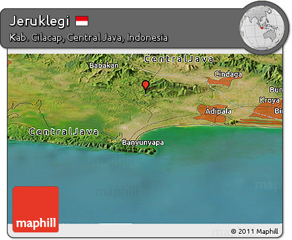 Satellite Panoramic Map of Jeruklegi