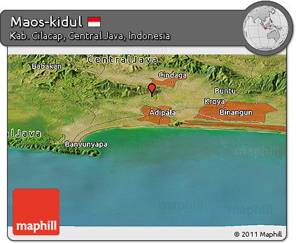 Satellite Panoramic Map of Maos-kidul
