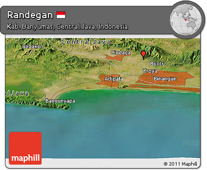 Satellite Panoramic Map of Randegan