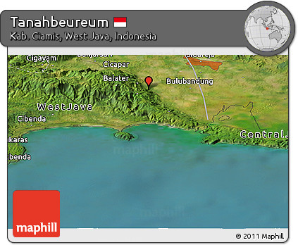 Satellite Panoramic Map of Tanahbeureum
