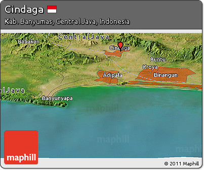 Satellite Panoramic Map of Cindaga