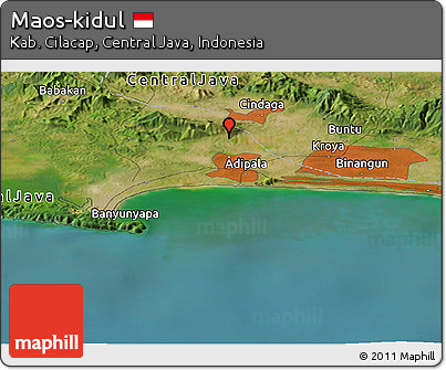 Satellite Panoramic Map of Maos-kidul