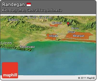 Satellite Panoramic Map of Randegan