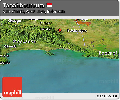 Satellite Panoramic Map of Tanahbeureum