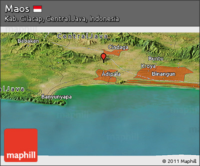 Satellite Panoramic Map of Maos